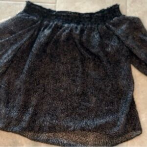 White House Black Market Textured Black and White Jacquard Dot